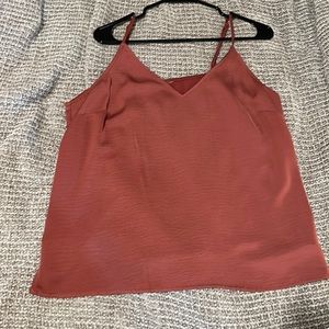 Maroon satin tank top
